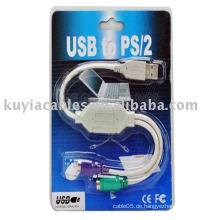 Neue PS2 Tastatur und Maus Kabel zu Usb Converter Kabel Adapter für Laptops &amp; Desktops